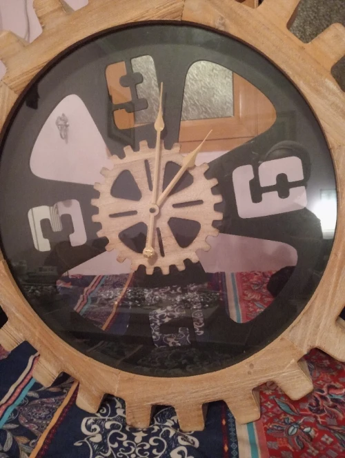 Horloge bois et verre 