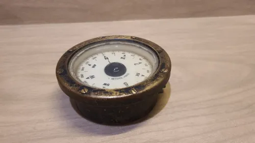 Ancienne Boussole Compas Marine gyroscopique de navigation en laiton METAYER Paris 