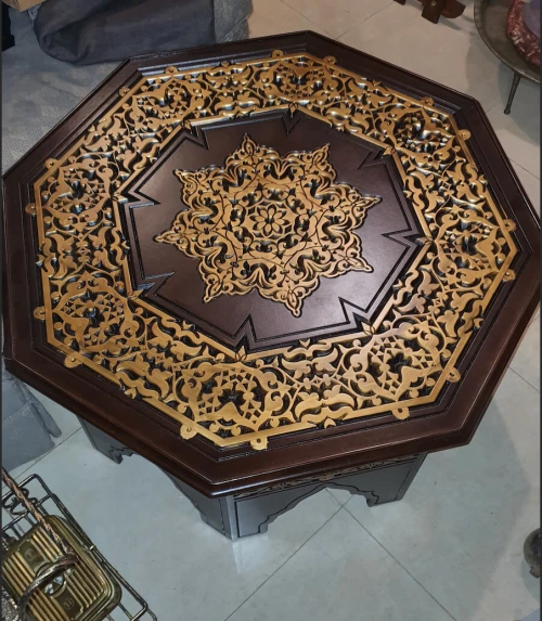 Table basse octogonale mauresque syrienne LIQUIDATION