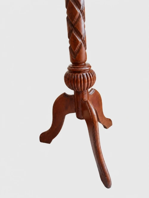 Porte-Manteau Perroquet de Bistrot en Bois Massif Tourné, Style Napoléon III