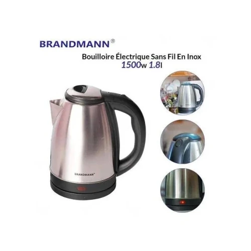 Bouilloire Électrique Sans Fil En Inox 1.8l 1500W | Brandmann