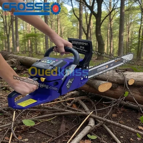 Scie à Chaîne Essence 2600W avec 2 Chaines 18 & 22 & Accessoires | CROSSE