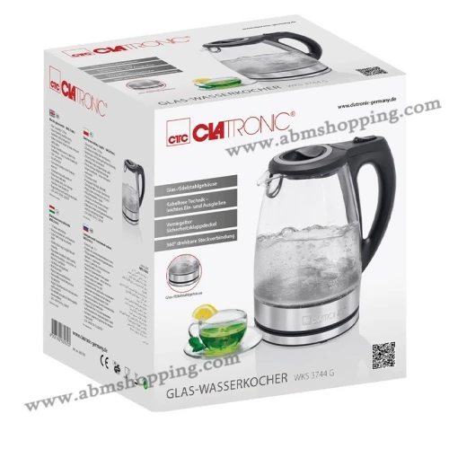 Bouilloire Électrique En Verre 1.7L 2200W | Clatronic غلاية الماء