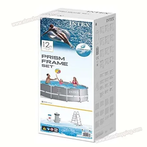 Piscine Ronde 366*99 cm à cadre métallique avec pompe de filtration et échelle de sécurité Intex(F) 