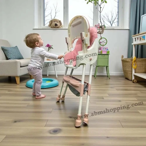 Chaise Haute Pour Bébé 2en1 | Tinylo Rose