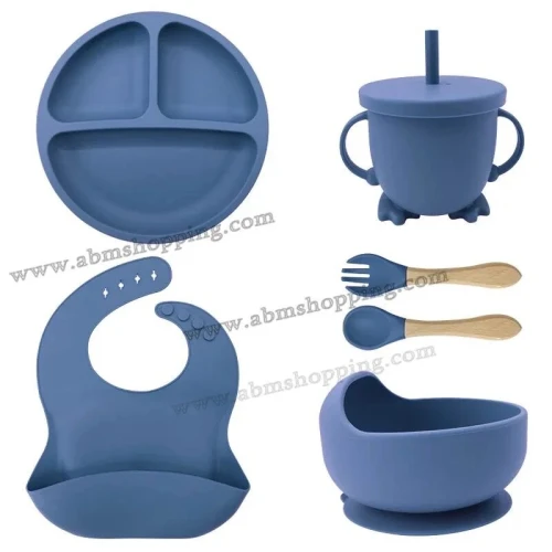 Ensemble de Vaisselle en Silicone 7 pcs pour Bébè