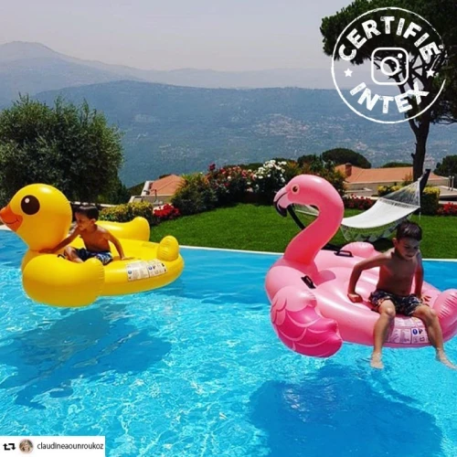 Flamant rose gonflable 178x135cm  INTEX