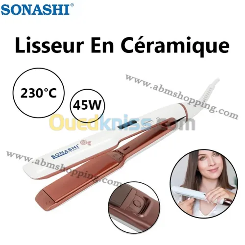 GRANTIE produit 2 ans Lisseur en Céramique 230C 45W | SONASHI