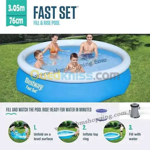 Piscine autoportante gonflable Fast Set Ø3,5 m