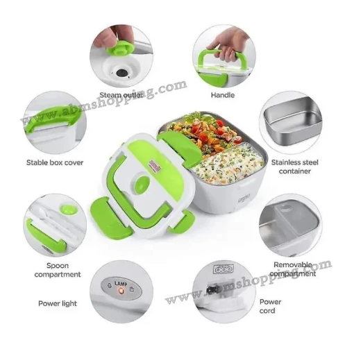 Boîte À Lunch Électrique Portable 1,05L 40W En Acier Inoxydable