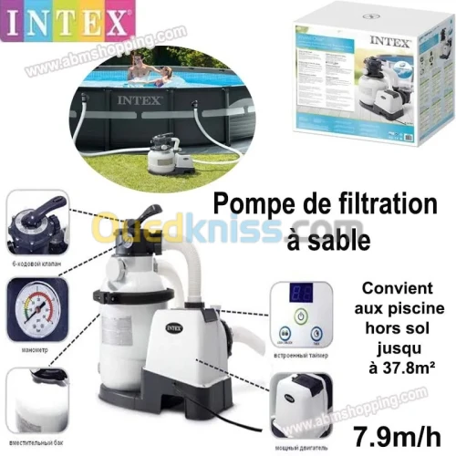 Pompe de filtration à Sable pour piscine _ Intex