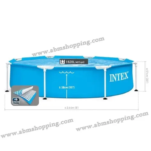 Piscine métal frame ronde 244x51cm |Intex