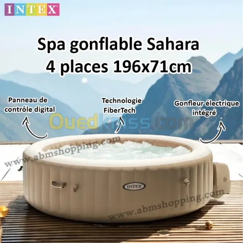 Spa gonflable Sahara 4 places 196x71cm  INTEX