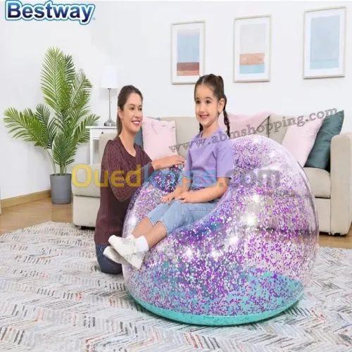 Pouf glitter dream 114x112x66cm | Bestway