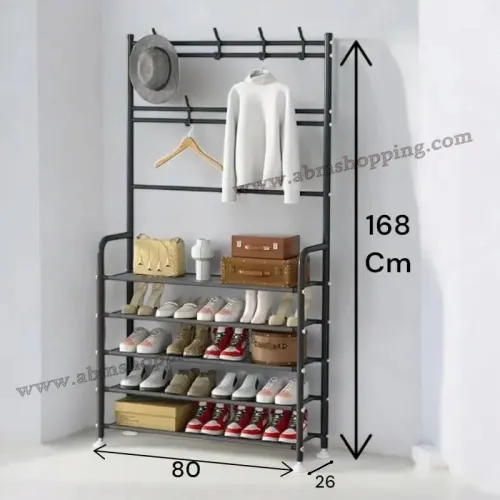 Étagère multifonctionnelle pour chaussures (5étagères)(168cm/80cm/26cm) (F) 
