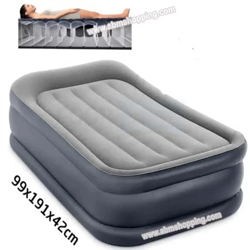 Matelas Gonflable FiberTech Avec Pompe Electrique Intégrée,  99x191x42 (Facturation Disponible)