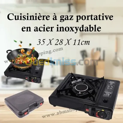 Réchaud à gaz de camping allumage automatique en acier inoxydable