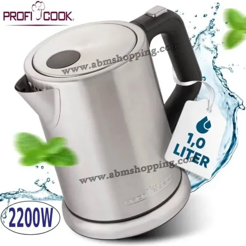 Bouilloire électrique en inox 1L 2200W | Proficook
