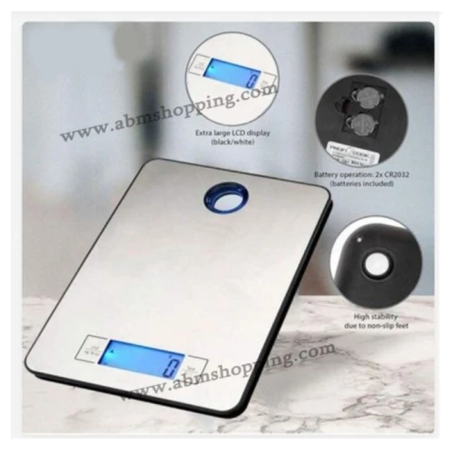 Balance de cuisine en inox jusqu à 5 Kg avec Précision de 1g | Clatronic
