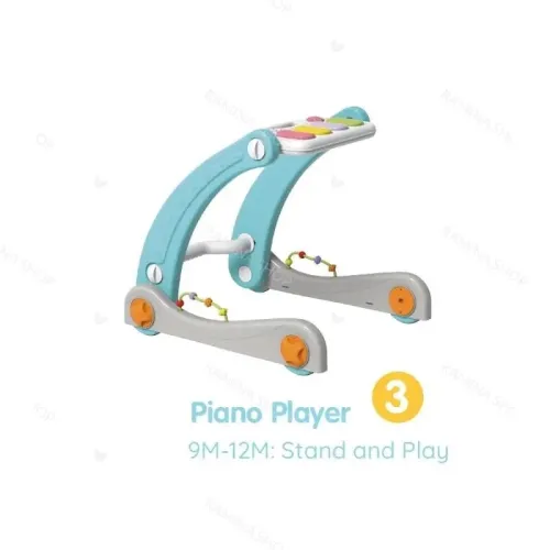 Trotteur et Tapis d éveil 6en1 avec piano musical, projection et Bluetooth