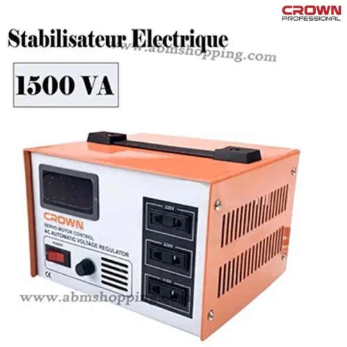 Stabilisateur Electrique Régulateur De Tension 1500 VA | CROWN