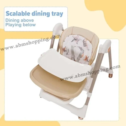 Chaise haute 2en1 balançoire réglable et pliable pour bébé