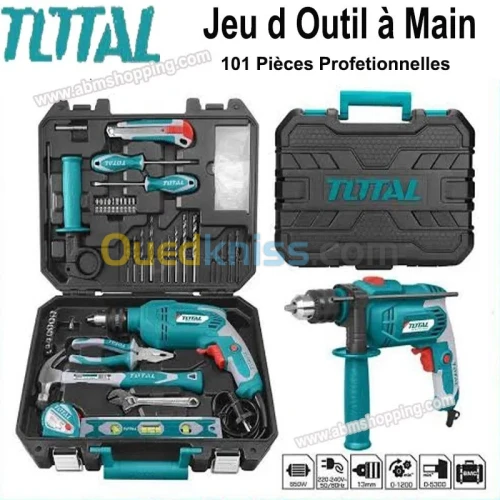 Jeu d’Outils à Main 101 Pièces – Total