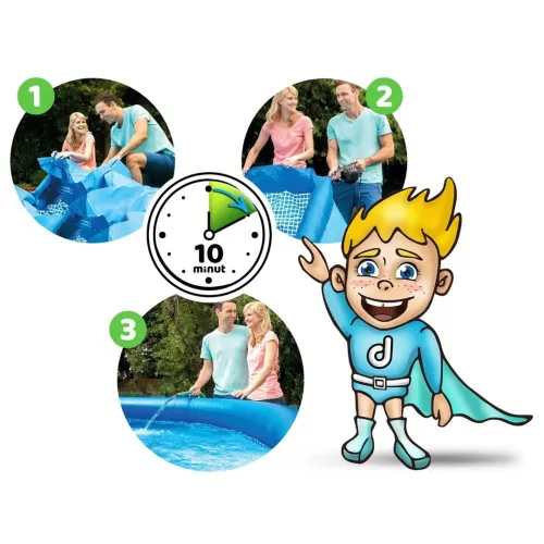 Piscine autoportante Easy Set 366x76cm avec pompe de filtration  INTEX