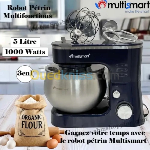 Robot Pétrin Multifonctions 5L,1000W | Multismart