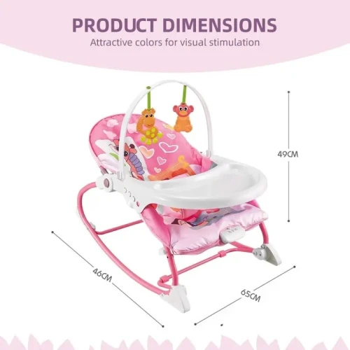 Transat pour bébé  berceuse position inclinée pour le repos le jeu ou lalimentation)