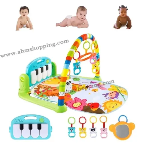 Tapis D Éveil Bébé avec Piano Multifonction Musical 0m+ | Fitness Rack