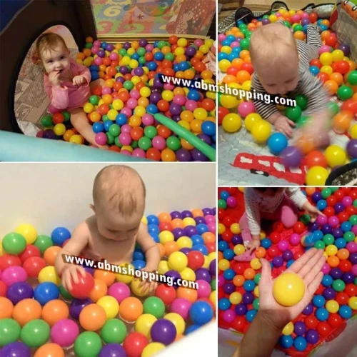 Balles colorées en plastique Ø 7cm