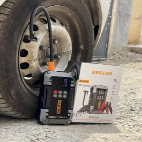 Booster batterie et gonfleur de pneu 3750A 26000mAh 4en1 | Beetro