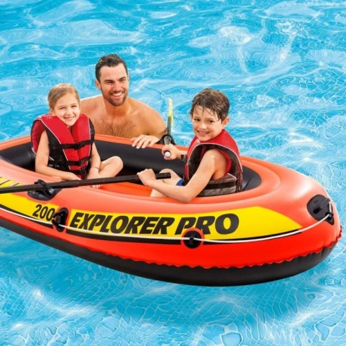 Set bateau Explorer pro 200 avec rames et pompe 196x102x33cm | INTEX