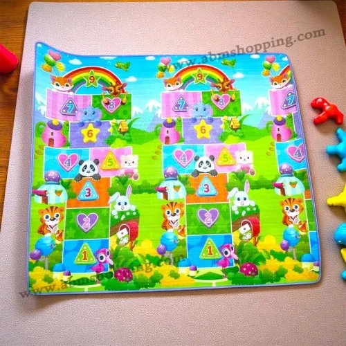 Tapis de jeux pour enfants double face 180.200 Cm