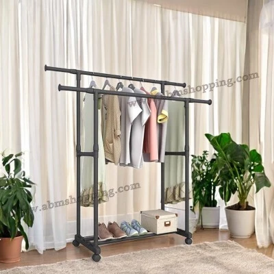 Penderie pour vêtements a double barre علاقة ملابس مزدوجة