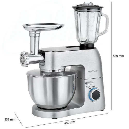 Pétrin Robot Pâtissier Multifonctions 3en1 1500 Watts -PROFI COOK