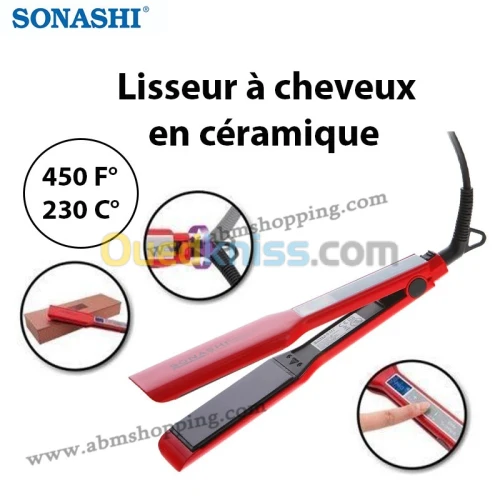 GRANTIE produit 2 ans Lisseur à cheveux en céramique 450F 230C | SONASHI