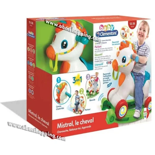Trotteur interactive balade à cheval 3 en 1 pour enfant  Clementoni