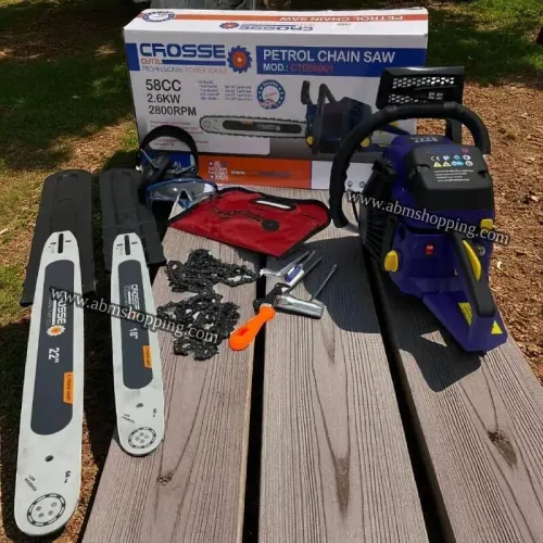 Scie à Chaîne Essence 2600W avec 2 Chaines 18 & 22 & Accessoires | CROSSE