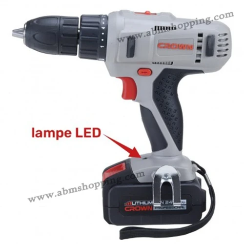 Perceuse Visseuse sans fil 24V avec 2 Batteries | CROWN