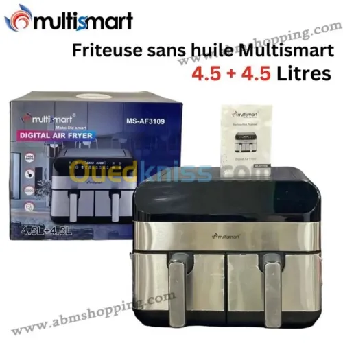 Friteuse sans huile Multifonction Multismart 9L double bac  2400W