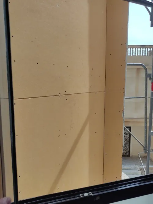 Réalisation de parements de façades en Aquapanel 