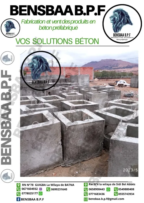 Regard d'assainissement en béton 