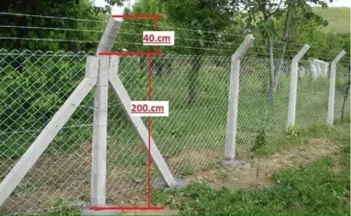 Poteau de clôture en béton pour grillage 