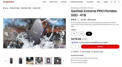 Disk dur SSD Externe SanDisk extrême 4to