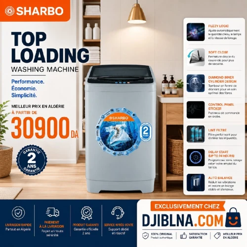 Lave linge top 10kg sharbo