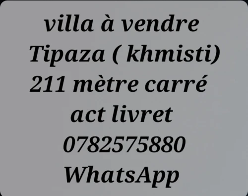 Vente Villa Tipaza Khemisti