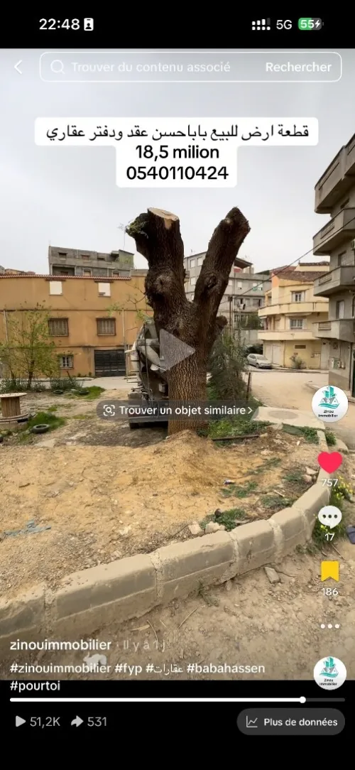 Vente Terrain Alger Baba hassen