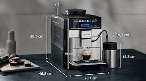 Machine a cafe automatique Siemens EQ.6 plus s300 TE653M11RW - Machine à café automatique avec mousseur à lait - 15 bar -1500W-ecran tactile